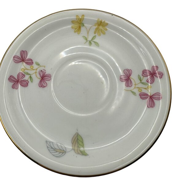 Set of 6 Winterling pattern 62 Germany 4.5” white floral saucers - Picture 3 of 6